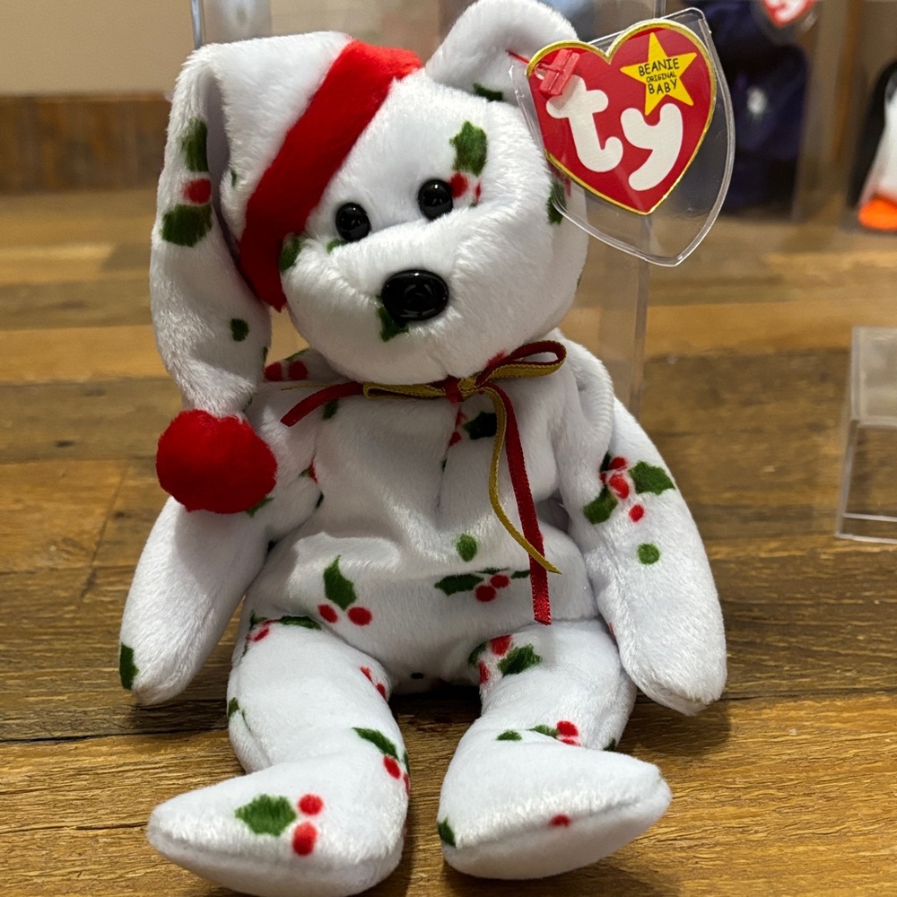 1998 Holiday TEDDY Mint Rare Tag Errors Ty Beanie Baby PE Pellets